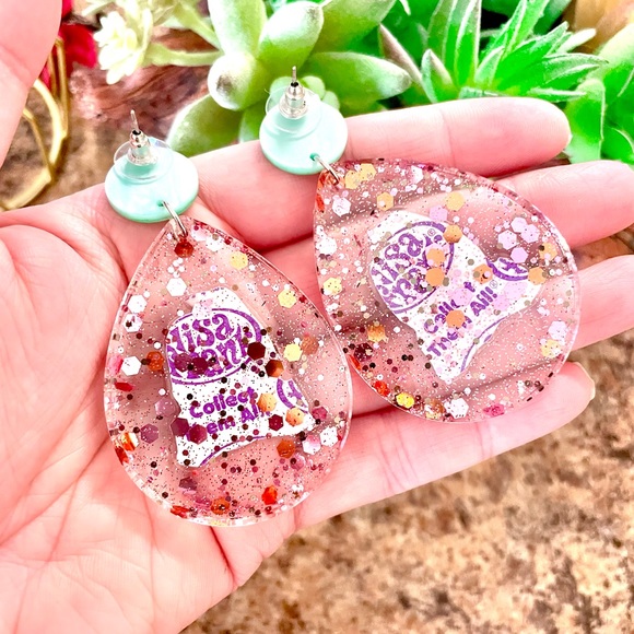 Lisa Frank Penguin and Dolphin Acrylic Earrings - Picture 5 of 5